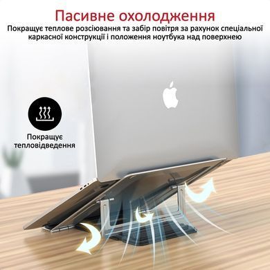 Підставка для ноутбука Promate DeskMate-5 Silver (deskmate-5.silver) [605083]
