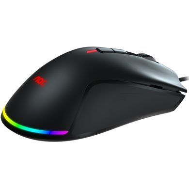 Мишка AOC GM530 ігрова, 16000dpi., 7кн., RGB PMW3389 Kailh switch чорна (GM530B) [401293]