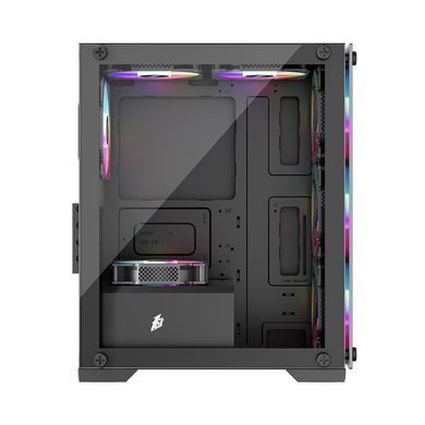Корпус 1stPlayer Black без БЖ (X2-M-BK-4F1) [608759]