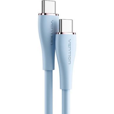 Кабель USB 2.0 Type-C M-M, 1.0 м 100W Light Blue Silicone Vention (TAWSF) [402421]