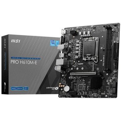 Материнська плата MSI Socket 1700 (PRO H610M-E) [607763]