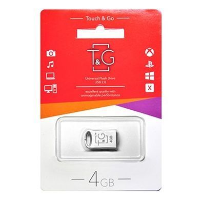 Флеш-накопичувач USB 4GB T&G 105 Metal Series Silver (TG105-4G) [607163]