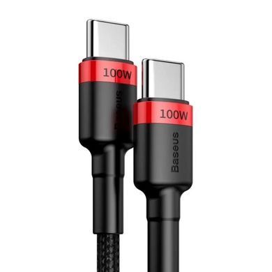 Кабель Baseus Cafule PD2.0 100W flash charging Type-C For Type-C cable (20V 5A)2m Red+Black (CATKLF-AL91) [804398]
