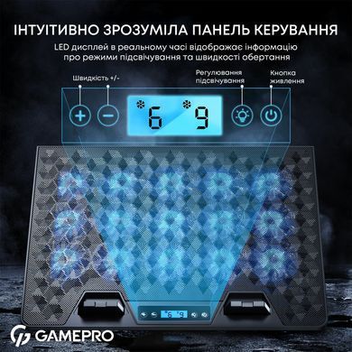 Охолоджуюча підставка для ноутбука GamePro (CP1140) [616847]