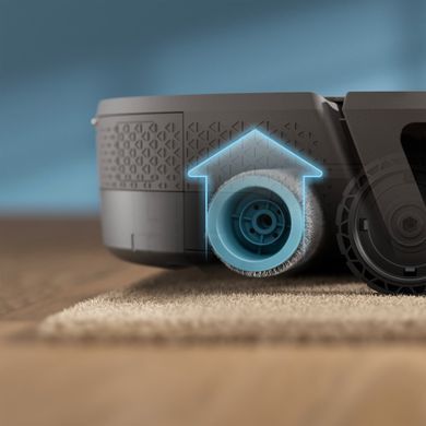 Робот-пилосос Philips Series 9000, h=9.8см, вологе прибирання, конт пил -0.21л, вода -0.22л, автон. робота до 280хв, EPA 11, чорний-металік (XU9100/10) [112180]
