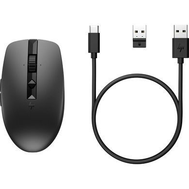 Мишка бездротова HP 710 Rechargeable Silent, 7 кн., up to 3000 dpi чорна (6E6F2AA) [401345]