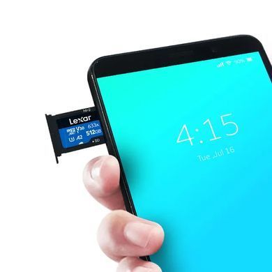 Карта пам'яті microSDXC (UHS-1 U3) Lexar High-Performance 633x 128Gb class 10 V30 A1 (100Mb/s) Blue Series (adapter SD) (LMS0633128G-BNAAA) [806672]