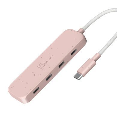 USB-хаб J5create 4 USB-C Red (JCH345ER-N) [618225]
