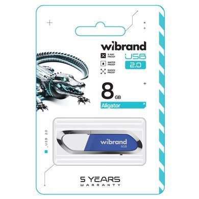 Флеш-накопичувач Wibrand USB 2.0 Aligator 8Gb Blue (WI2.0/AL8U7U) [802968]
