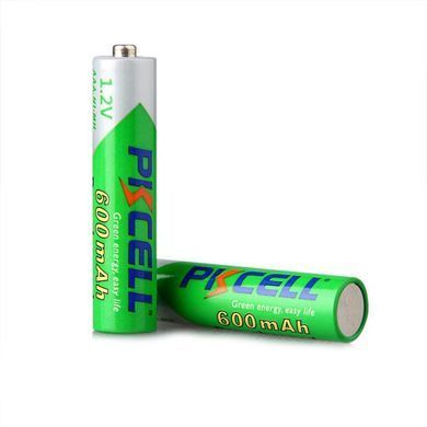 Акумулятор AAA 600mAh, 1.2V Ni-MH, RTU rechargeable battery, PKCELL, 4pcs/card (AAA600-4B RTU) [404823]