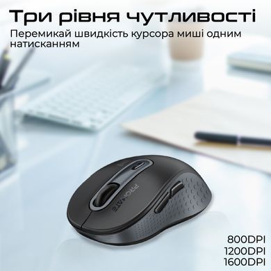 Миша бездротова Promate Ken Black (ken.black) [606624]