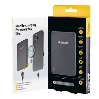 Портативний зарядний пристрій USB 5000MAH MAG GREY MW5000 INTENSO (7344024) [503417]