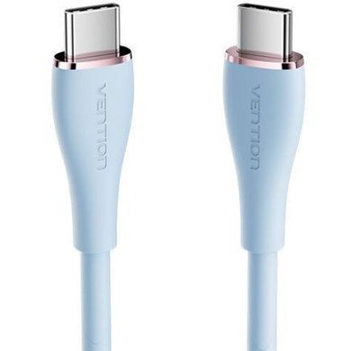 Кабель USB 2.0 Type-C M-M, 1.0 м 100W Light Blue Silicone Vention (TAWSF) [402421]