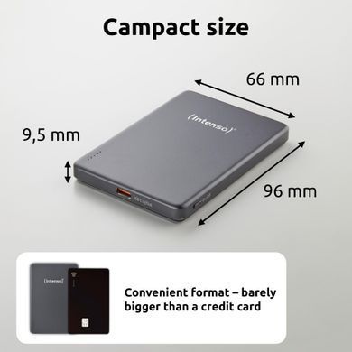 Портативний зарядний пристрій USB 5000MAH MAG GREY MW5000 INTENSO (7344024) [503417]