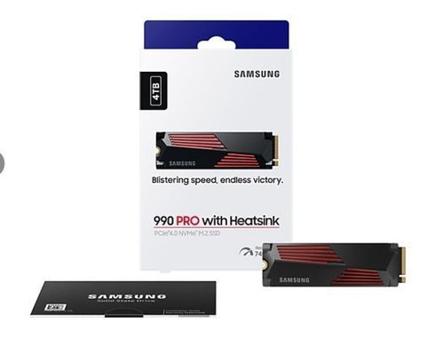Накопичувач SSD Samsung M.2 4TB PCIe 4.0 990PRO + радіатор (MZ-V9P4T0GW) [109339]