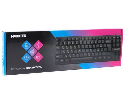 Клавiатура Maxxter Black (KBM-U01-UA) [605959]