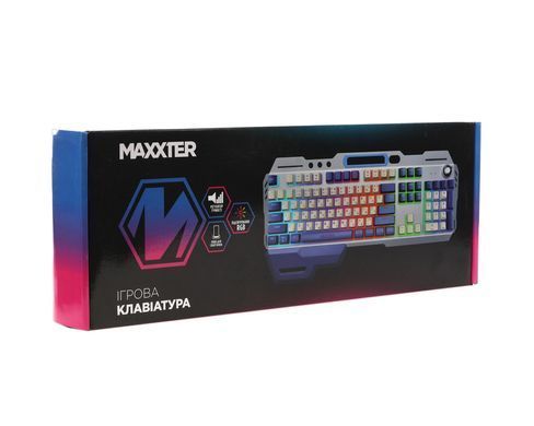 Клавiатура Maxxter (KBG-RGB-01-UA) [611426]