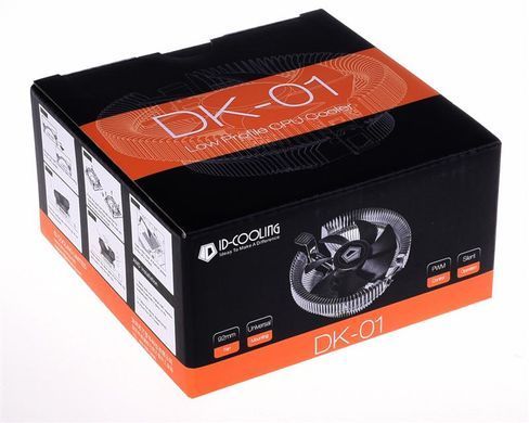 Кулер процесорний ID-Cooling, Intel: 1700/1151/1150/1155/1156/1200, AMD: FM2+/FM2/FM1/AM3+/AM3/AM2+/AM2/AM4, 110х110х52 мм, 4-pin (DK-01) [615103]