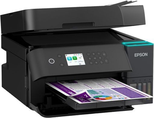 БФП ink color A4 Epson EcoTank L6370 35_23 ppm DADF Duplex USB Ethernet Wi-Fi 4 inks Black Pigment (C11CL43405) [114208]