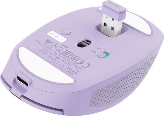 Миша Trust Ozaa Compact Multi-Device, WL/BT, фіолетовий (25384_TRUST) [110864]