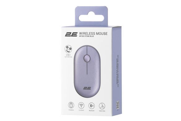 Миша 2E MF300 Silent, WL/BT, синій (2E-MF300WBL) [104016]