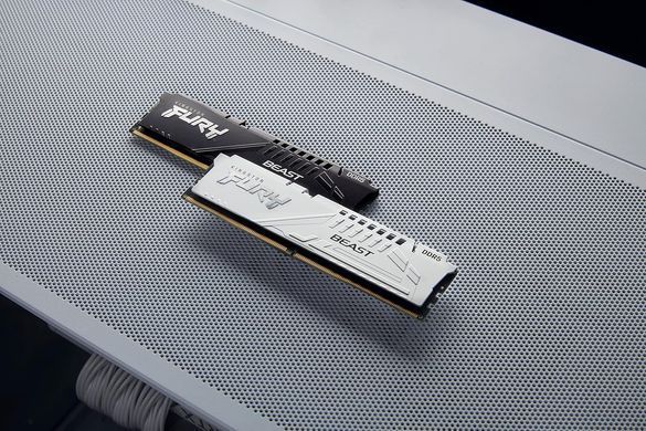 Пам'ять ПК Kingston DDR5 64GB KIT (32GBx2) 5600 FURY Beast Білий (KF556C40BWK2-64) [114774]