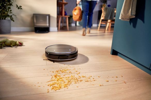 Робот-пилосос Philips Series 9000, h=9.8см, вологе прибирання, конт пил -0.21л, вода -0.22л, автон. робота до 280хв, EPA 11, чорний-металік (XU9100/10) [112180]