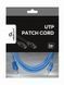Патч-корд UTP Cablexpert cat.5Е, литий, 50u штекер із засувкою, 3м, синій (PP12-3M/B) [610121], фото 2