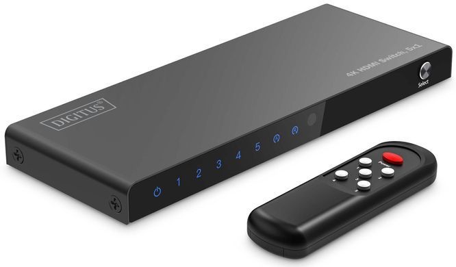 Відеокомутатор DIGITUS UHD HDMI (INx5 - OUTx1), 4K (DS-55332) [111314]