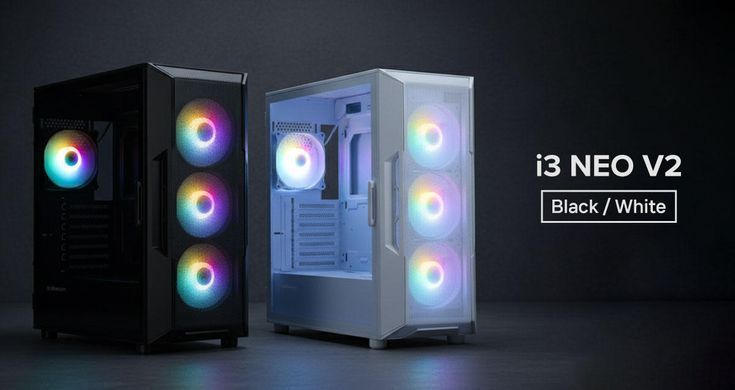 Корпус Zalman I3 Neo V2 без БЖ 2xUSB3.0, 1x Type C, 4x120мм RGB, VGA 400мм, LCS ready, TG Side Panel, ATX, білий (I3NEOV2WHITE) [112536]