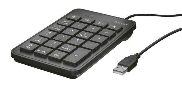 Клавіатура мембрана Trust Xalas USB-A Numeric Keypad 23Key, USB-A, чорний (22221_TRUST) [103531]