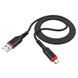 Кабель HOCO X59 USB to Micro 2.4A, 1m, nylon, TPE connectors, Black (6931474744890) [804388], фото 5