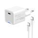 Мережевий зарядний пристрій ColorWay GaN Mini 35W PD Port PPS USB-C White + кабель USB Type-C (CW-CHS056PDC-WT) [603372], фото 6
