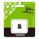 Карта пам'яті microSDXC (UHS-1) Kingston Canvas Select Plus Gen3 64Gb class 10 А1 (R-100MB/s) (SDCS3/64GBSP) [806282], фото 2