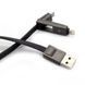 Кабель Remax RC-042t Strive USB - Lightning + micro USB (M/M), 1 м, Black (6954851272939) [604089], фото 2