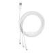 Кабель Baseus Superior Series USB to M+L+C 3.5A 1.5m White (CAMLTYS-02) [806510], фото 2