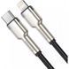 Кабель Baseus Cafule Series Metal Data Cable Type-C to iP PD 20W 0.25m Black (CATLJK-01) [802559], фото 3