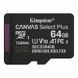 Карта пам'яті microSDXC (UHS-1) Kingston Canvas Select Plus Gen3 64Gb class 10 А1 (R-100MB/s) (SDCS3/64GBSP) [806282], фото 1