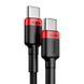 Кабель Baseus Cafule PD2.0 100W flash charging Type-C For Type-C cable (20V 5A)2m Red+Black (CATKLF-AL91) [804398], фото 4
