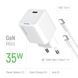 Мережевий зарядний пристрій ColorWay GaN Mini 35W PD Port PPS USB-C White + кабель USB Type-C (CW-CHS056PDC-WT) [603372], фото 7