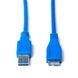 Кабель Prologix для зовнішніх жорстких дисків USB-A 3.0 для USB Micro-B 0,5 м, 5 Гбіт/с, синій (PR-USB-P-12-30-05m) [603900], фото 2