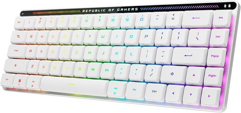 Клавіатура бездротова Asus ROG Falchion RGB WL BT White (90MP03EC-BKMA10) [616057]