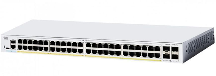 Комутатор Cisco Catalyst 1200 48хGE, PoE, 4x10G SFP+ (C1200-48P-4X) [105230]