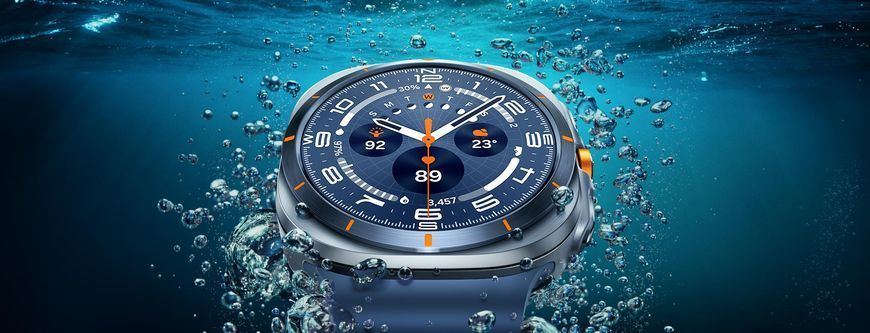 Смарт-годинник Samsung Galaxy Watch Ultra (2025) 47мм e-SIM (L705) 1.5", 480x480, sAMOLED, BT 5.3, NFC, 2/64ГБ, синій титановий (SM-L705FZB2SEK) [110949]
