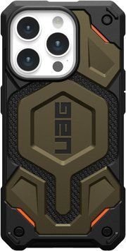 Чохол-накладка Urban Armor Gear Monarch Pro Magsafe для Apple iPhone 15 Pro Kevlar Elemental Green (11422111397B) [616515]