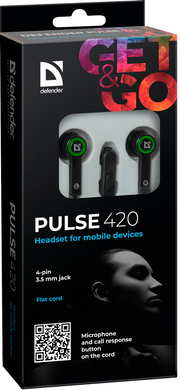 Гарнітура Defender Pulse 420 Green (63422) [201152]