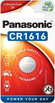 Батарейка Panasonic літієва CR1616 блістер, 1 шт. (CR-1616EL/1B) [113382]