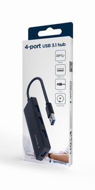 USB-хаб Gembird 4 ports Black (UHB-U3P4-03) [608252]