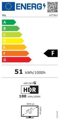 Телевізор 43" TCL QLED 4K 60Hz Smart Google TV Titan (43T7B) [111208]