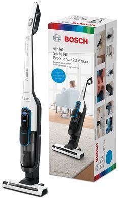 Пилосос Bosch безпровідний, конт пил -0.9л, автон. робота до 60хв, вага-3.3кг, НЕРА, білий (BCH86SIL1) [12354]